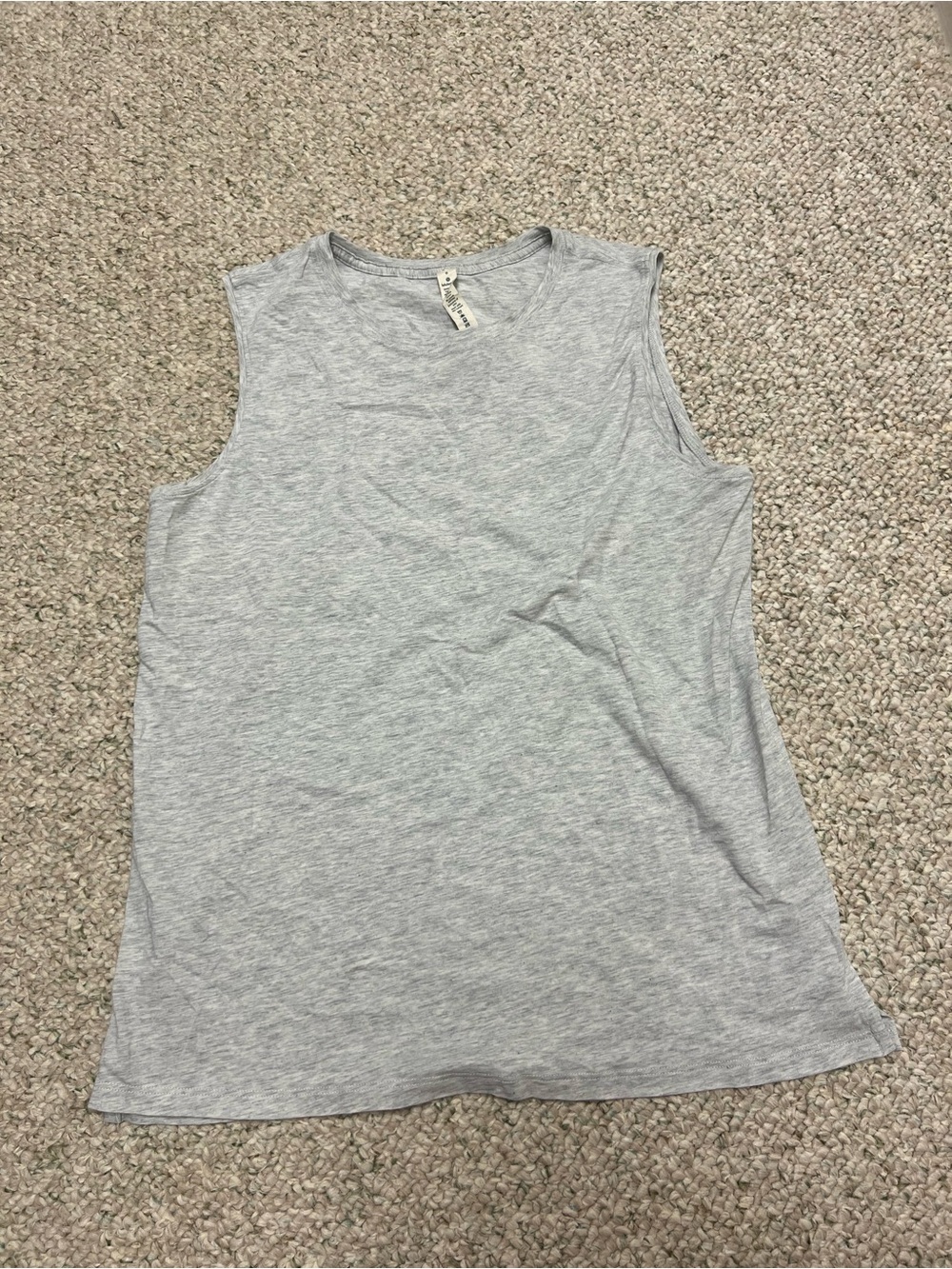 lululemon athletica Light Gray Sleeveless Crew Tank